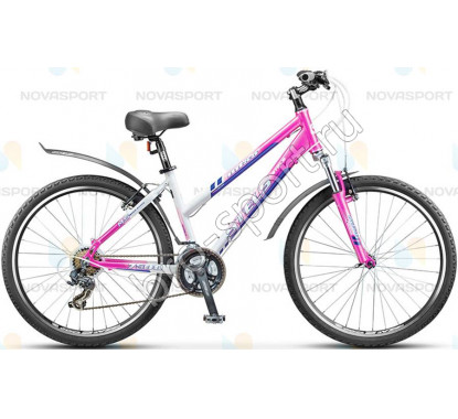 Велосипед Stels Miss 7500 V 26 (2015) Белый/Фиолетовый/Розовый 