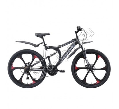 Велосипед Black One Totem FS 26 D FW черный/серый/серебристый 2018-2019