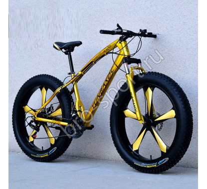 Велосипед Fatbike Beinaiqi-2 золотой на дисках
