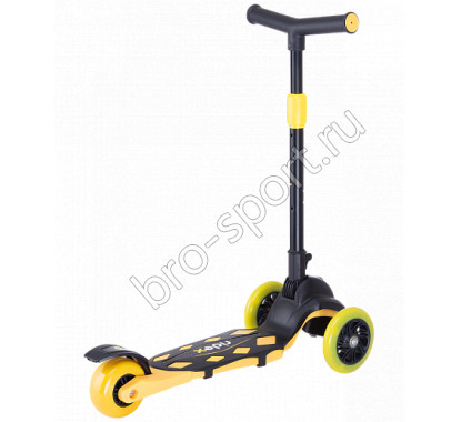 Самокат 3-х колесный RIDEX 3D Robin, 120/90 мм, неоновый желтый